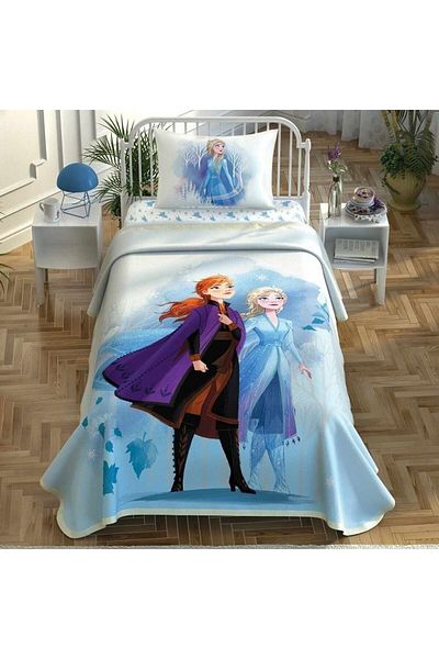 Taç Frozen 2 Sisters Single Duvet Set Fitted Bed Sheet 120x200cm