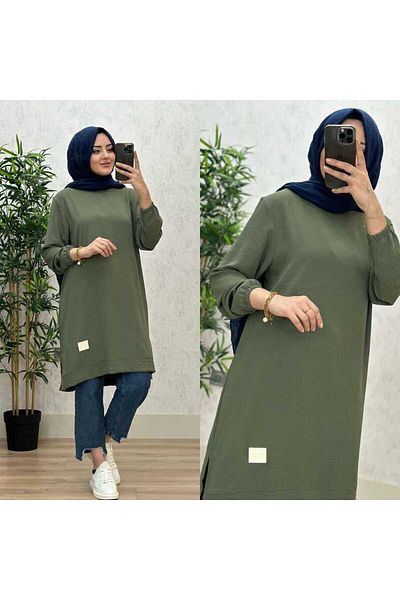 azzebutik 8480 MELISA TUNIC K35 KHAKI