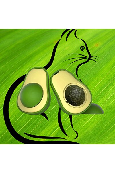 tugce shopping Catnip Play Ball Cat Toy Ball Cute Avocado Catnip Toy Cat Lick Ball 1 Piece