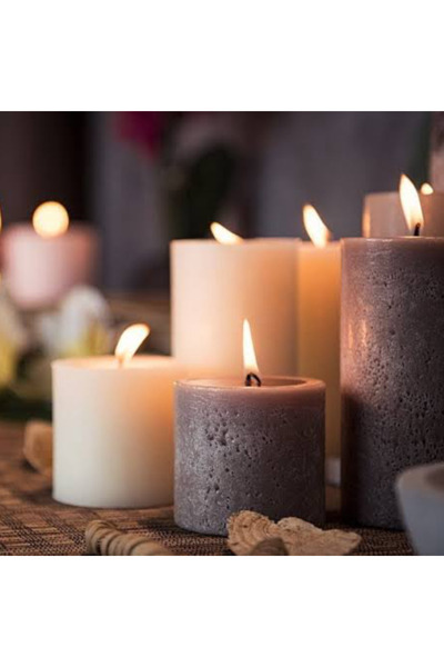 TabSecret Candle Denge / Meditasyon Büyük Boy 4'lü Mum Seti Vanilya Ve Sandal...