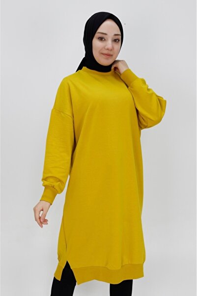 Puane 2 Thread Fabric Long Size Basic Sweatshirt
