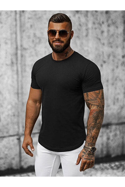 buğlem collection Crew Neck Oval Skirt Lycra Single Jersey Men's T-Shirt