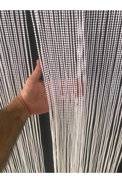 özdeğer home 100x225krem 5mm Aralık Kapı Perdesi Kapı Süsü Zincir Perde Boncu...