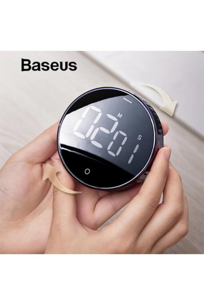 Baseus Χρονόμετρο, Baseus Heyo, Ψηφιακό, Μαγνητικό, Ασημί/Μαύρο