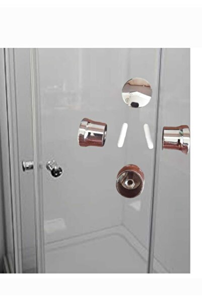 ÇEÇEN HOME 2 σετ λαβή καμπίνας ντους 2 λαβή καμπίνας ντους με κάλυμμα χρώμιο ...