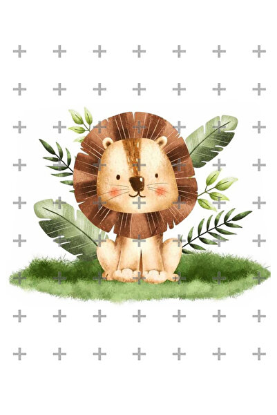 Lyroni Yenilebilir Şeker Kağıt Aslan Safari Temalı Pasta Süsleme