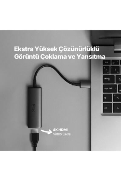 Ttec 4in1 100w Type C Çoğaltıcı Çevirici Hub, 2x Usb, 1x Pd Type C Ve 1x 4k Hdmi Girişli Çoğaltıcı A