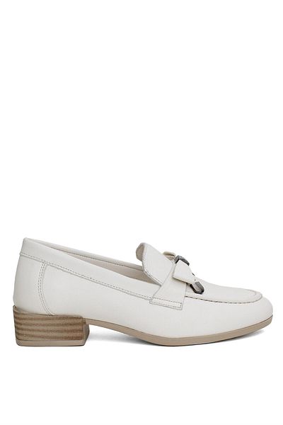 Mammamia D24YA-3800 Women's Leather Heeled Shoes Bone