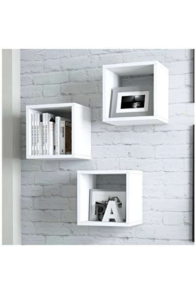 GKE HOME KUTU RAF SETİ KÜP RAF 3LÜ