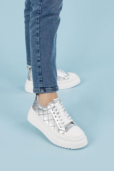 Getcho Pantofi de damă Parachute Fabric argintiu