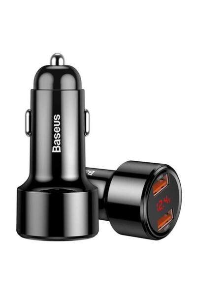 Baseus Incarcator Auto Dual Magic Series Бързо зарядно устройство Черен (цифр...