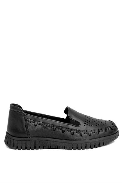 Mammamia D24YA-3565 Pantofi casual de damă din piele neagră
