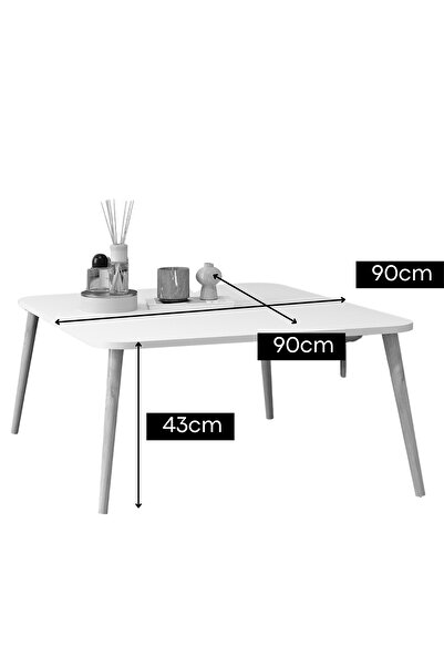 Monte Sehpa Kare Orta Sehpa Beyaz