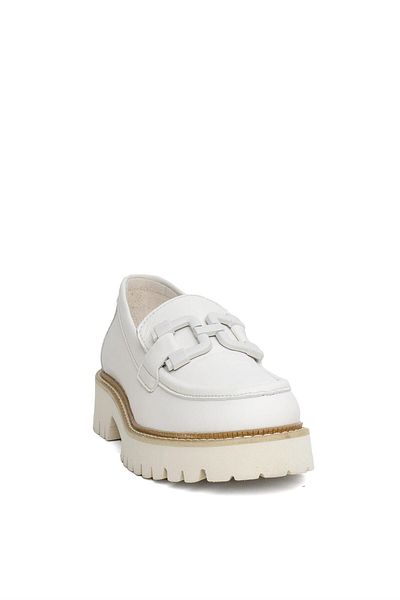 Mammamia D24YA-3165 Women's Leather Casual Shoes Bone