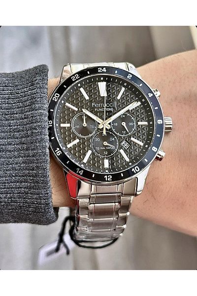 Ferrucci Men's Functional Steel Cord Wristwatch