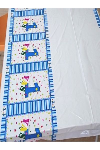 Kazanabil Blue Tablecloth for 1 Year Birthday