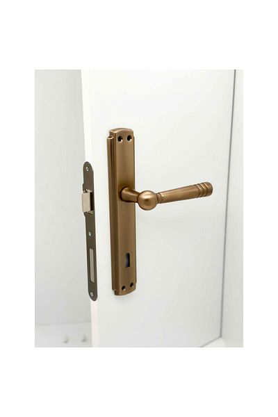 KOLDOOR Ottoman Handles Luxury Antique Yellow Mirrored Room Interior Door Handle 3 Sets