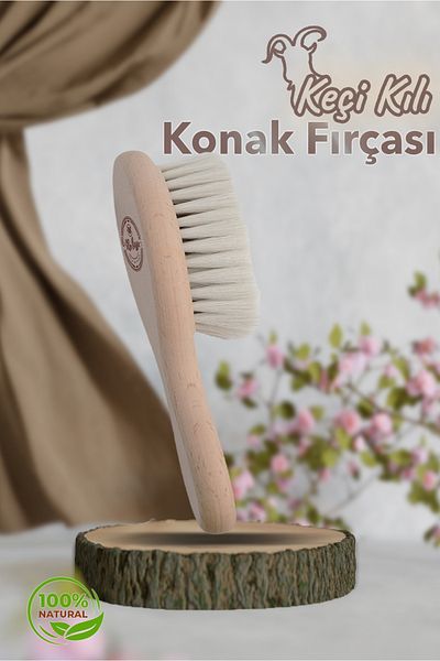 Ma'Vessa 100% Natural Goat Hair Extra Soft Baby Hair Brush - Mansion Comb (Mini Size)