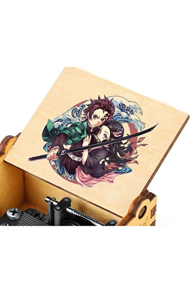 FG KONNİCHİWA DEMON SLAYER AHŞAP MÜZİK KUTUSU ANİME MANGA