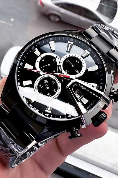 Daniel Klein Exclusive Men's Wristwatch 3 Atm Waterproof Black Color Steel Cord Bracelet Gift Dke2051c4