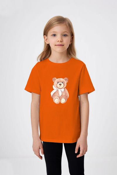 ADABEBEK Κορδέλα Λεπτομέρεια Teddy Bear T-shirt για κορίτσι