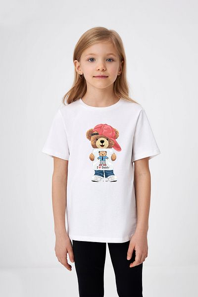 ADABEBEK I Love Daddy Hated Teddy Bear T-shirt με στάμπα