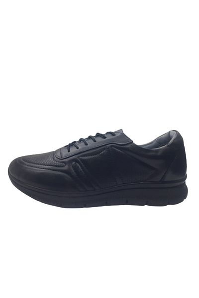 N S R Pantofi ortopedici pentru bărbați din piele neagră - Design casual elegant, elastic NSR421-98