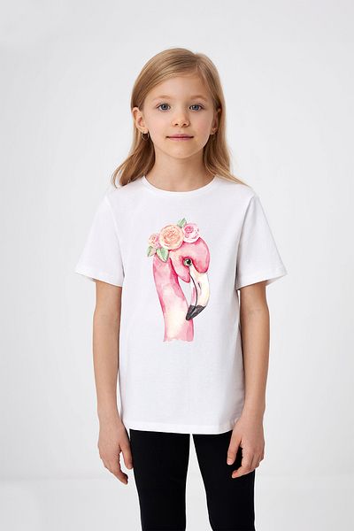 ADABEBEK Φούτερ για κορίτσια με φλοράλ Flamingo print