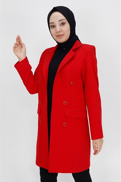 BYCOOLEST BUTİK Button Detailed Double Breasted Collar Blazer Jacket