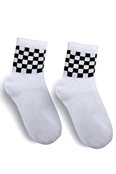 MAZEN Unisex Checkerboard Patterned Socks
