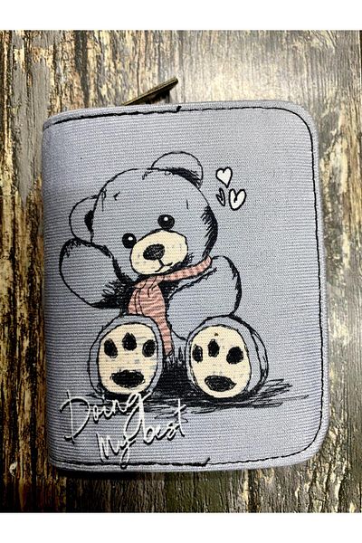 Street Bag Teddy Bear Patterned Ethnic Authentic Patterned Compartmented Useful Wallet
