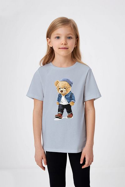 ADABEBEK Tricou pentru fetiță cu model urs călător