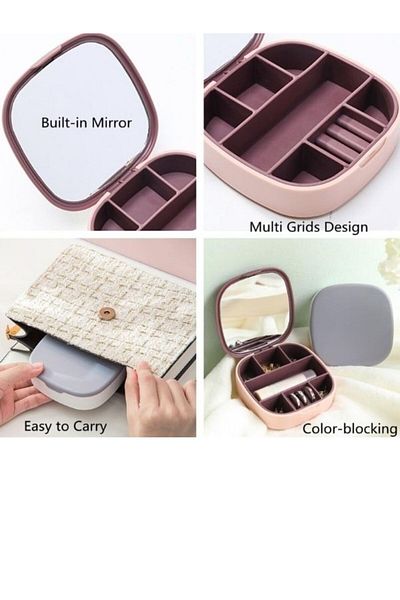 ÇERÇİ MELEK Mini Portable Lipstick Box and Jewelry Set