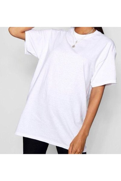 KLC MODA White Oversi?ze T-shirt