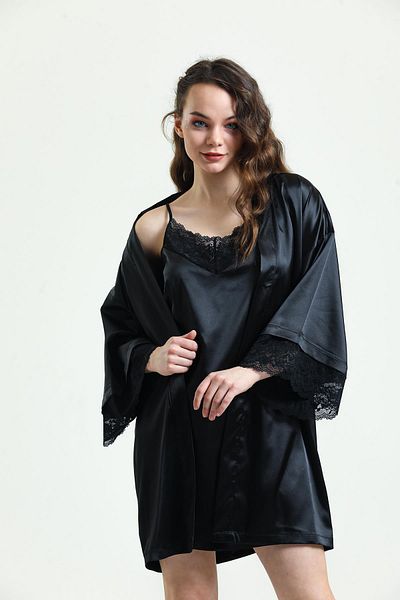 Magic Form Κοντό γυναικείο φόρεμα κρεπ σατέν δαντέλα - 37430