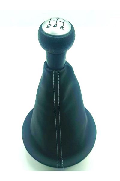 NET GEAR KNOB AND BELLOW SET GRAY STITCHED BERLINGO PARTNER PEAK 2009-2018