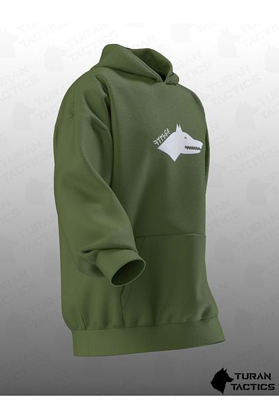 TURAN TACTICS GÖKTÜΡΚ ΤΥΠΩΜΕΝΟ OVERSIZE HOODIE (UNISEX)