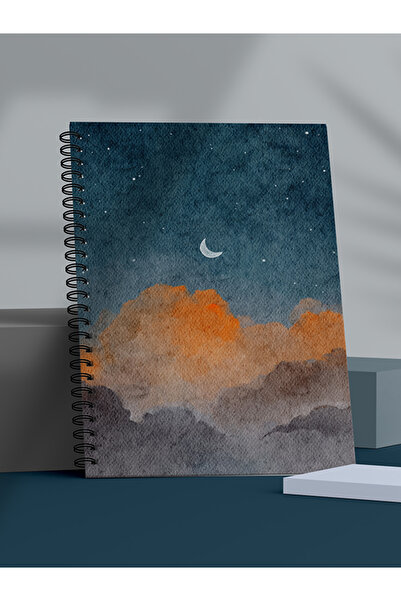 Fobinote كتاب مدرسي حلزوني 80 ورقة (قطعة واحدة) - دفتر ملاحظات مبطن بحجم A5