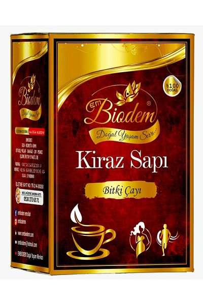 Embiodem Cherry Stem Herbal Tea 45 Filtered Bags 1 Box