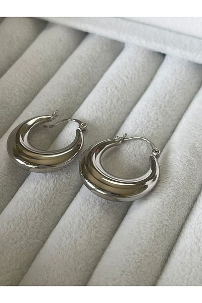 Sens Steel silver earrings