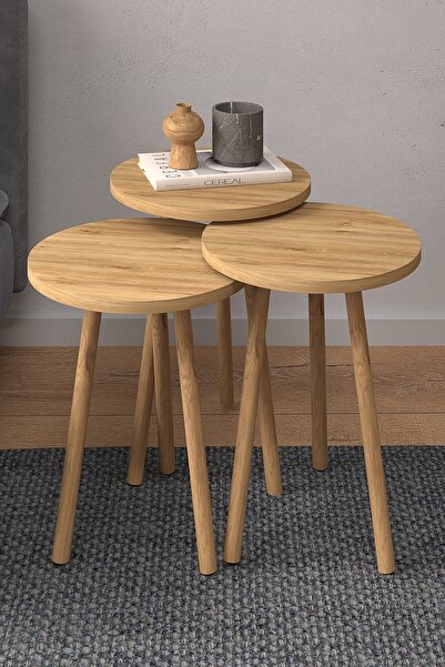 Monte Sehpa Roma 3'lü Zigon Sehpa