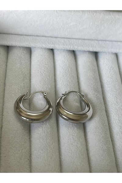 Sens Steel silver earrings