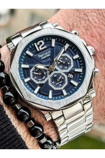 Ferrucci Wicker Cord Design Men's Watch+bracelet