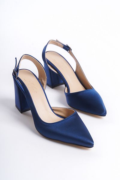 MARSEDO Pantofi de rochie de seară de zi cu zi cu toc stiletto, cu bandă, cu spate deschis, cu vârf ascuțit, Olsen
