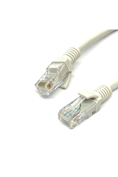aogo 30cm Cat6 Patch Kablo 30 cm Ethernet Kablosu Utp Lan Kablosu Internet Kablosu Gri Renk