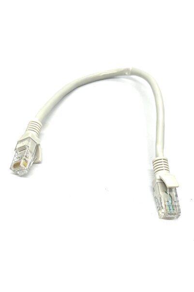 aogo 30cm Cat6 Patch Kablo 30 cm Ethernet Kablosu Utp Lan Kablosu Internet Kablosu Gri Renk