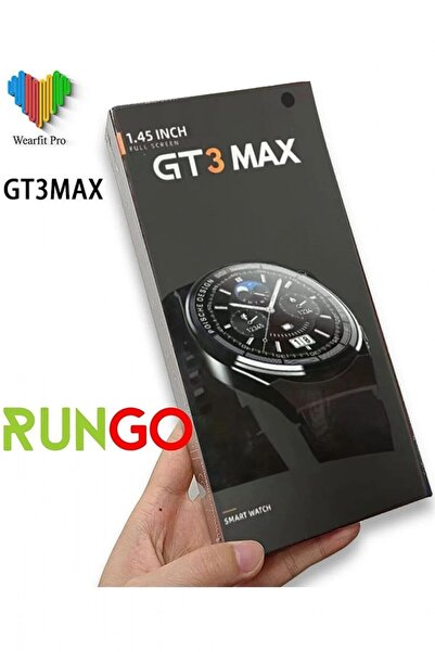 teknotrust Siyah Watch Gt3 Max (3 Kordonlu) Bt Çağrı Destekli Akıllı Saat Android + iOS 1 Yıl 1" - 1.5" Siyah