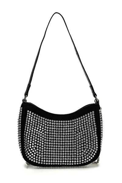 Butigo 23CN SHINNY PRA BAG 3FX Siyah Kadın Omuz Çantası