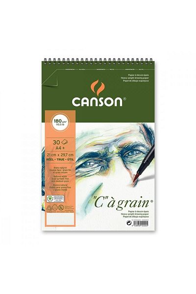 Canson c" À Grain Spiral Drawing Notebook 180gr A4 30 Sheets