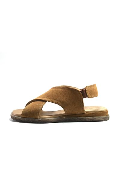 Beety 23by169.706 Genuine Leather Nubuck Tan Anatomical Women's Sandals
